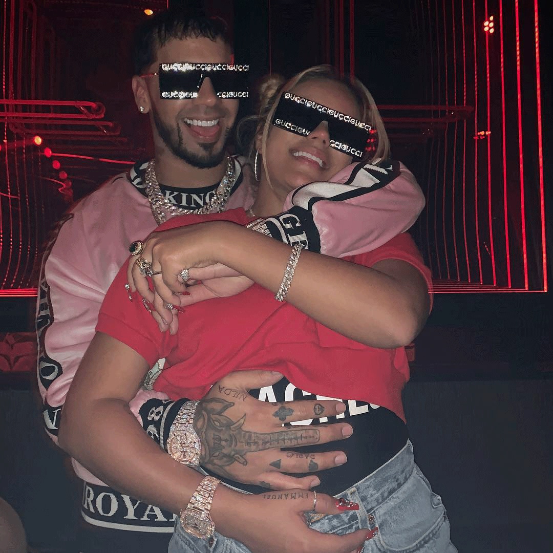 Anuel aa top gucci glasses
